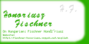 honoriusz fischner business card